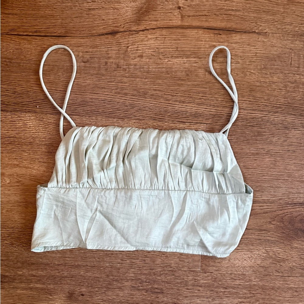 Verge Girl Sage Green Zip-Up Top